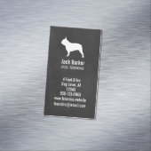 ブルドッグフランスのシルエット |フランスの愛犬 マグネット名刺 (インサイチュ)