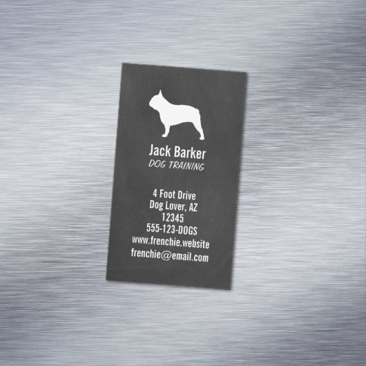 ブルドッグフランスのシルエット |フランスの愛犬 マグネット名刺 (インサイチュ)