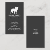 ブルドッグフランスのシルエット | Frenchy Dog Vertical 名刺 (正面/裏面)