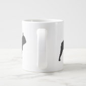 ブルドッグフランスのシルエットFrenchie Dogs ジャンボコーヒーマグカップ (裏面)