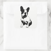 ブルドッグフランスのシール スクエアシール (バッグ)