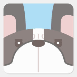 ブルドッグフランスのシール スクエアシール