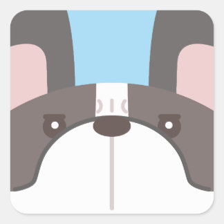 ブルドッグフランスのシール スクエアシール