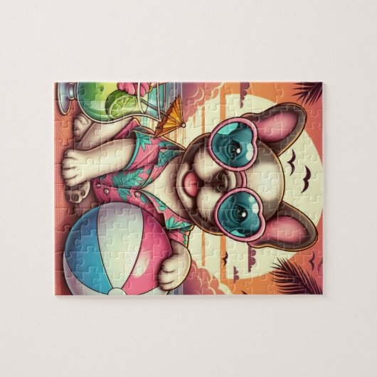 ブルドッグフランスのジグソーパズル ジグソーパズル (横)