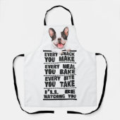 ブルドッグフランスのスナックを作る エプロン (正面)