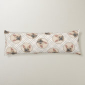 ブルドッグフランスのズ絵を描の子犬にかわいいオリジナルドッグアート ボディピロー (裏面)