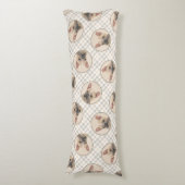 ブルドッグフランスのズ絵を描の子犬にかわいいオリジナルドッグアート ボディピロー (正面縦)