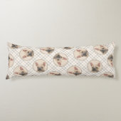 ブルドッグフランスのズ絵を描の子犬にかわいいオリジナルドッグアート ボディピロー (正面)