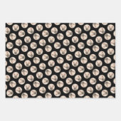 ブルドッグフランスのズ絵を描の子犬にかわいいオリジナルドッグアート ラッピングペーパーシート (正面3)