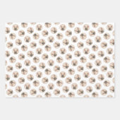 ブルドッグフランスのズ絵を描の子犬にかわいいオリジナルドッグアート ラッピングペーパーシート (正面2)