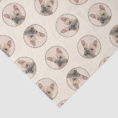 ブルドッグフランスのズ絵を描の子犬にかわいいオリジナルドッグアート 薄葉紙 (詳細)