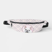 ブルドッグフランスのズ絵を描ホワイトクリームペットドッグアート ファニーパック (正面)