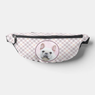 ブルドッグフランスのズ絵を描ホワイトクリームペットドッグアート ファニーパック