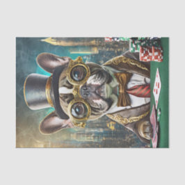 ブルドッグフランスのズ遊トランプのポーカー 薄葉紙