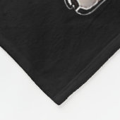 ブルドッグフランスのタトゥー私はママが大好きおもしろい犬ママ フリースブランケット (角)