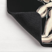 ブルドッグフランスのタトゥー私は大好きパパ座ってギフト脂肪 マウスパッド (コーナー)