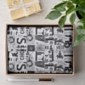 ブルドッグフランスのティッシュまたはデコページ紙 薄葉紙 (ギフト)