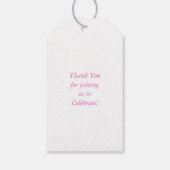 ブルドッグフランスのテーマパーティー – 赤ちゃんシャワーピンク ギフトタグ (裏面)