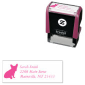 ブルドッグフランスのテーマパーティー – 赤ちゃんシャワーピンク セルフインキングスタンプ (インサイチュ)