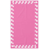 ブルドッグフランスのテーマパーティー – 赤ちゃんシャワーピンク テーブルクロス (正面)