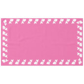 ブルドッグフランスのテーマパーティー – 赤ちゃんシャワーピンク テーブルクロス (正面(横))