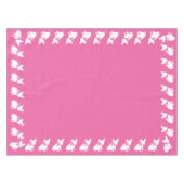 ブルドッグフランスのテーマパーティー – 赤ちゃんシャワーピンク テーブルクロス (正面(横))