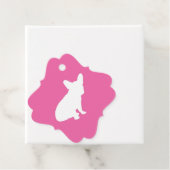 ブルドッグフランスのテーマパーティー – 赤ちゃんシャワーピンク フェイバータグ (インサイチュ)