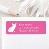 ブルドッグフランスのテーマパーティー – 赤ちゃんシャワーピンク ラベル (インサイチュ)