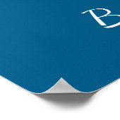 ブルドッグフランスのテーマパーティー – Baby Shower Blue ポスター (角)