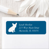 ブルドッグフランスのテーマパーティー – Baby Shower Blue ラベル (インサイチュ)