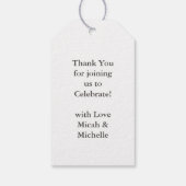 ブルドッグフランスのテーマパーティー – Baby Shower Neutral ギフトタグ (裏面)