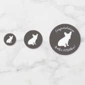 ブルドッグフランスのテーマパーティー – Baby Shower Neutral コンフェッティ (正面)