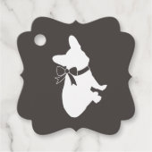ブルドッグフランスのテーマパーティー – Baby Shower Neutral フェイバータグ (正面)