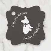 ブルドッグフランスのテーマパーティー – Baby Shower Neutral フェイバータグ (正面)
