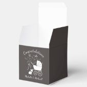 ブルドッグフランスのテーマパーティー – Baby Shower Neutral フェイバーボックス (オープン)