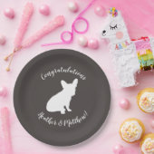 ブルドッグフランスのテーマパーティー – Baby Shower Neutral ペーパープレート (パーティー)