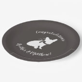 ブルドッグフランスのテーマパーティー – Baby Shower Neutral ペーパープレート (アングル)