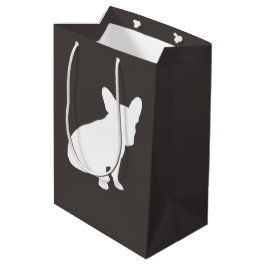 ブルドッグフランスのテーマパーティー – Baby Shower Neutral ミディアムペーパーバッグ