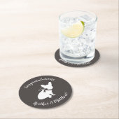 ブルドッグフランスのテーマパーティー – Baby Shower Neutral ラウンドペーパーコースター (インサイチュ)