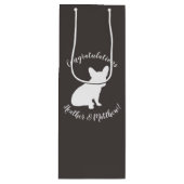 ブルドッグフランスのテーマパーティー – Baby Shower Neutral ワインギフトバッグ (正面)