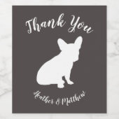 ブルドッグフランスのテーマパーティー – Baby Shower Neutral ワインラベル (シングルラベル)