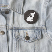 ブルドッグフランスのテーマパーティー – Baby Shower Neutral 缶バッジ (インサイチュ)