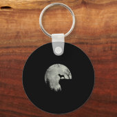 ブルドッグフランスのドッグとムーンハロウィーンの衣装 キーホルダー (正面)