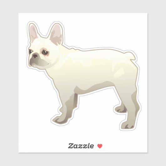 ブルドッグフランスのドッグのサイドビューシルエット シール (シート)