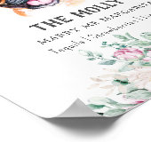 ブルドッグフランスのドッグのシグネチャードリンク看板 ポスター (角)