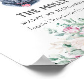 ブルドッグフランスのドッグのシグネチャードリンク看板 ポスター (角)