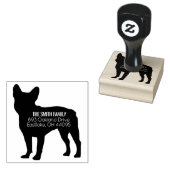 ブルドッグフランスのドッグの住所スタンプ ラバースタンプ (押印)