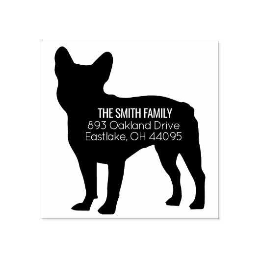 ブルドッグフランスのドッグの住所スタンプ ラバースタンプ (インプリント)