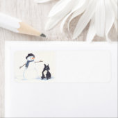 ブルドッグフランスのドッグアート差出人住所ラベル ラベル (インサイチュ)