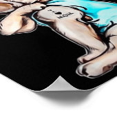 ブルドッグフランスのドッグタトゥー私は母の母の日L大好き ポスター (角)